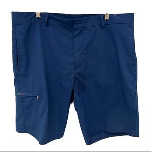 Greg Norman Men's Flat Front Stretch Golf Shorts Size Pocket Size 38 Blue